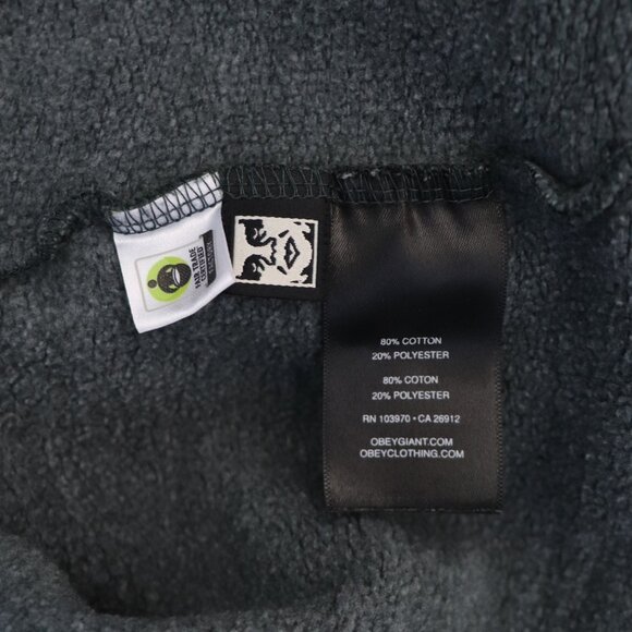 Obey Men's S Green‎ Crewneck Graphic Pullover Long Sleeve Fleece Stretch Sweater - Picture 12 of 13